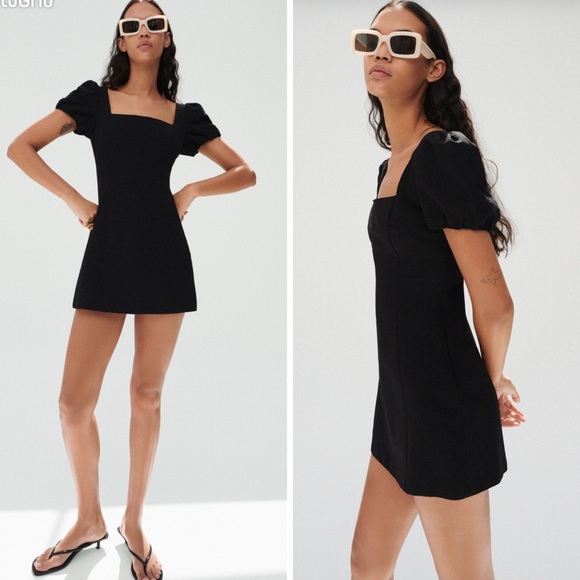COPY - Zara puff sleeve linen mini dress - Picture 6 of 14